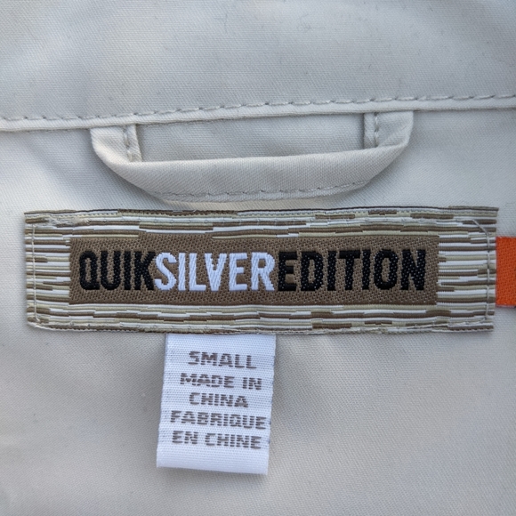 Men's Quicksilver zip front jacket.  Size Small - Picture 3 of 11